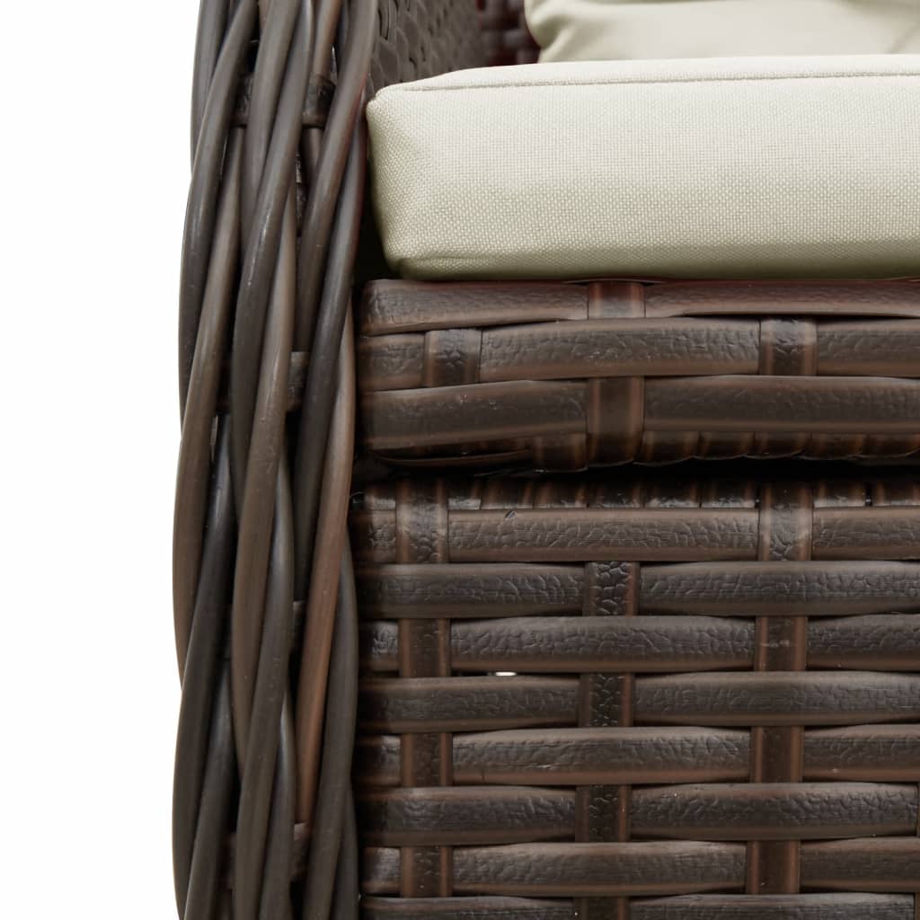 7-delige Tuinset met kussens poly rattan bruin is nu te koop bij PeponiXL, paradijselijk wonen!