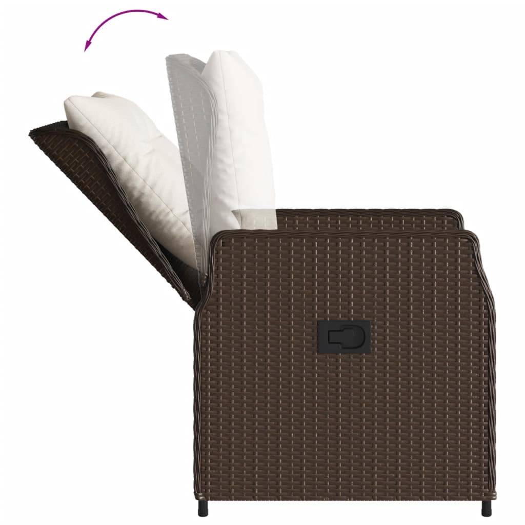 5-delige Tuinset met kussens poly rattan bruin is nu te koop bij PeponiXL, paradijselijk wonen!