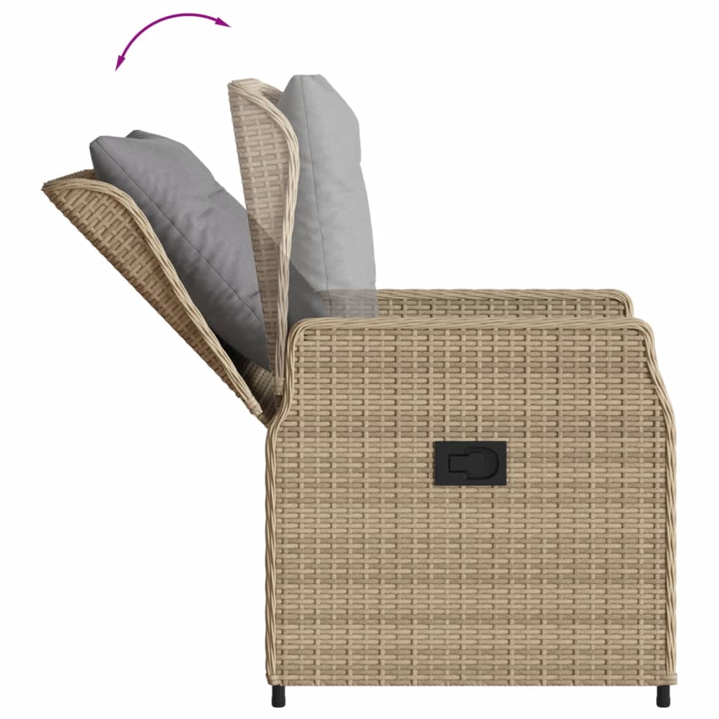 5-delige Tuinset met kussens poly rattan beige is nu te koop bij PeponiXL, paradijselijk wonen!