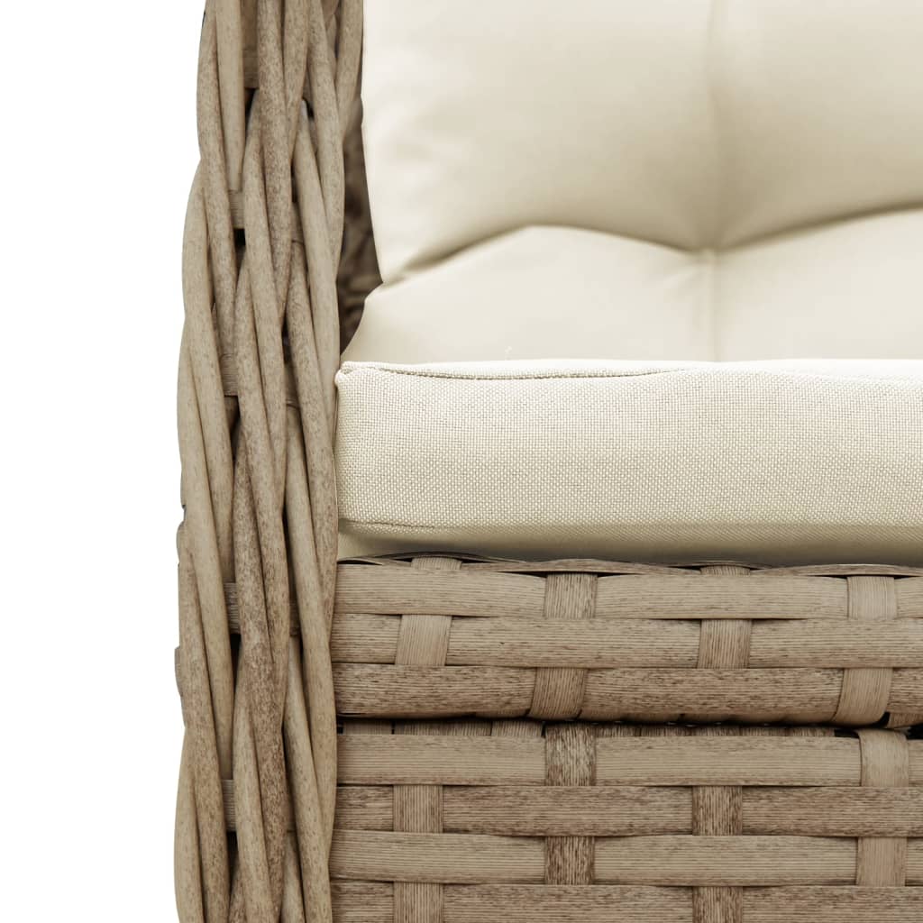 7-delige Tuinset met kussens poly rattan beige is nu te koop bij PeponiXL, paradijselijk wonen!