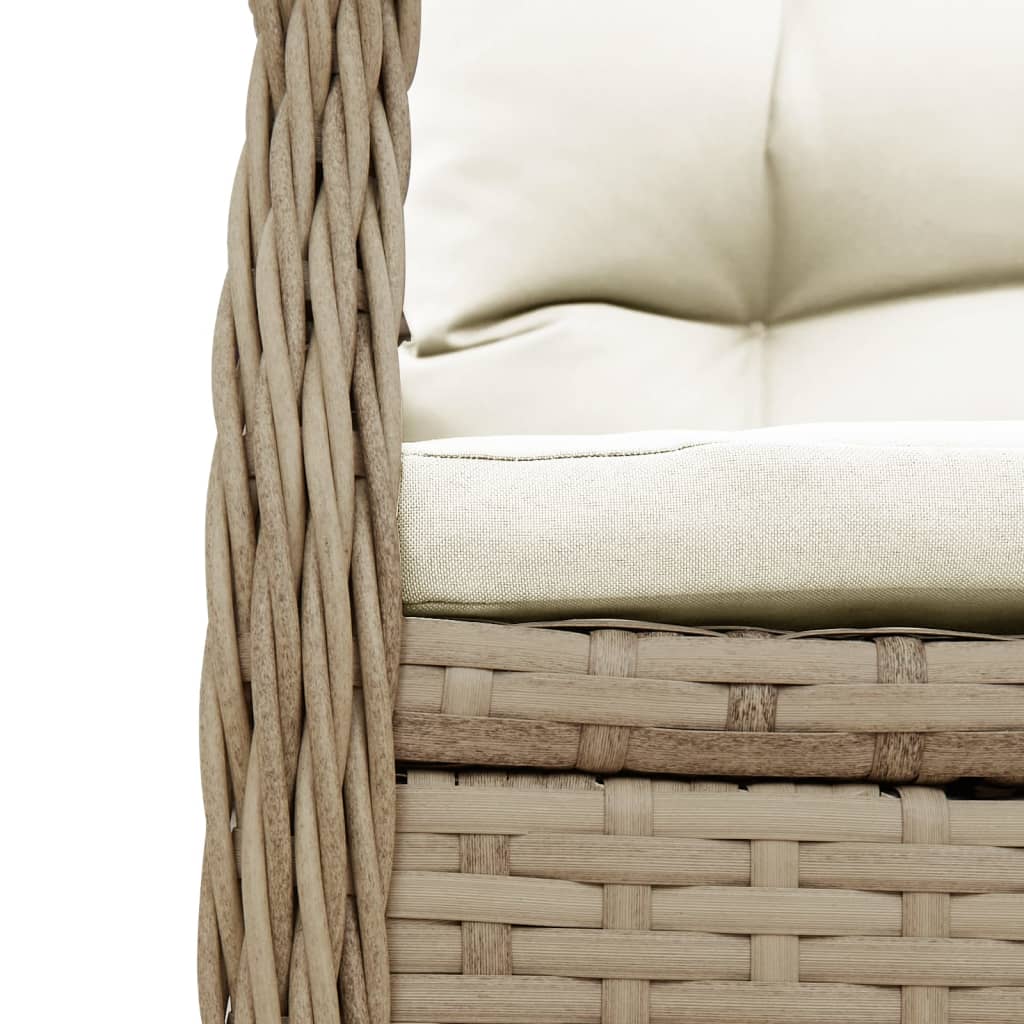 3-delige Tuinset met kussens poly rattan beige is nu te koop bij PeponiXL, paradijselijk wonen!