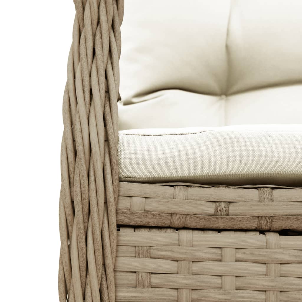 7-delige Tuinset met kussens poly rattan beige is nu te koop bij PeponiXL, paradijselijk wonen!