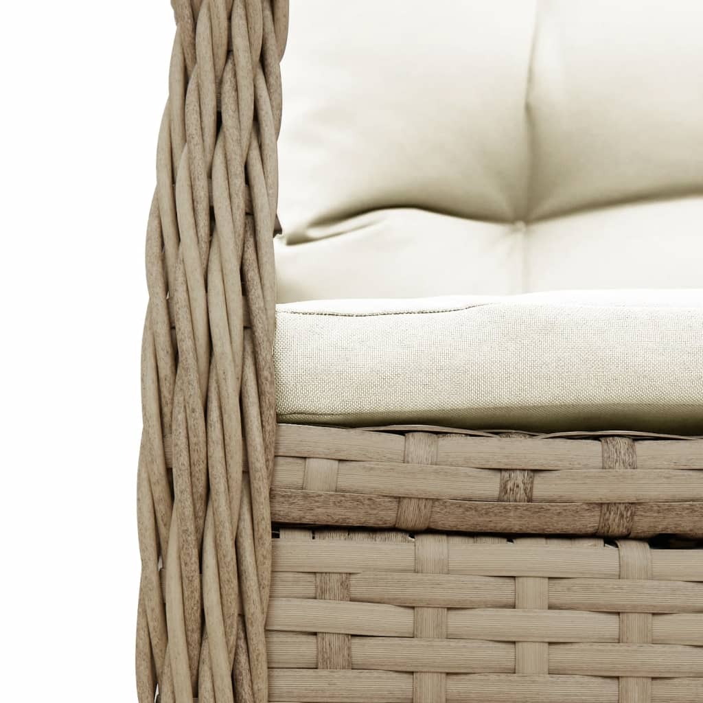 7-delige Tuinset met kussens poly rattan beige is nu te koop bij PeponiXL, paradijselijk wonen!