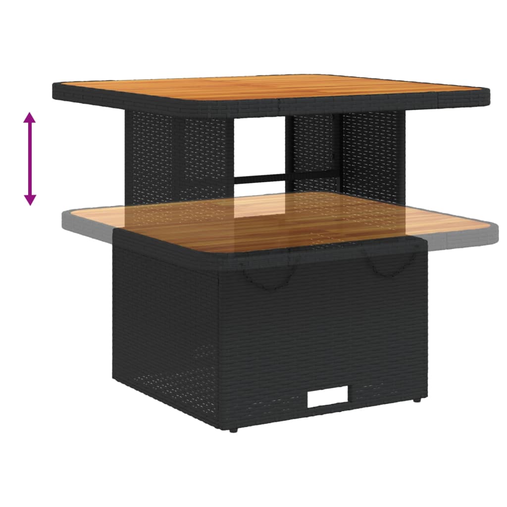 5-delige Tuinset met kussens poly rattan zwart is nu te koop bij PeponiXL, paradijselijk wonen!