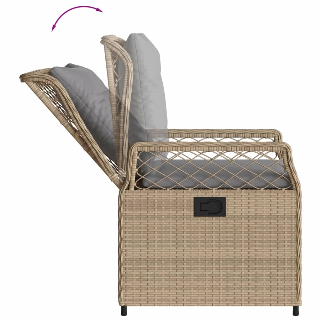 5-delige Tuinset met kussens poly rattan beige is nu te koop bij PeponiXL, paradijselijk wonen!