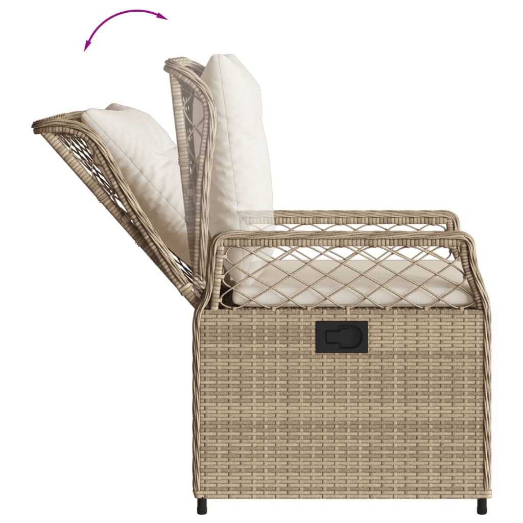 9-delige Tuinset met kussens poly rattan beige is nu te koop bij PeponiXL, paradijselijk wonen!