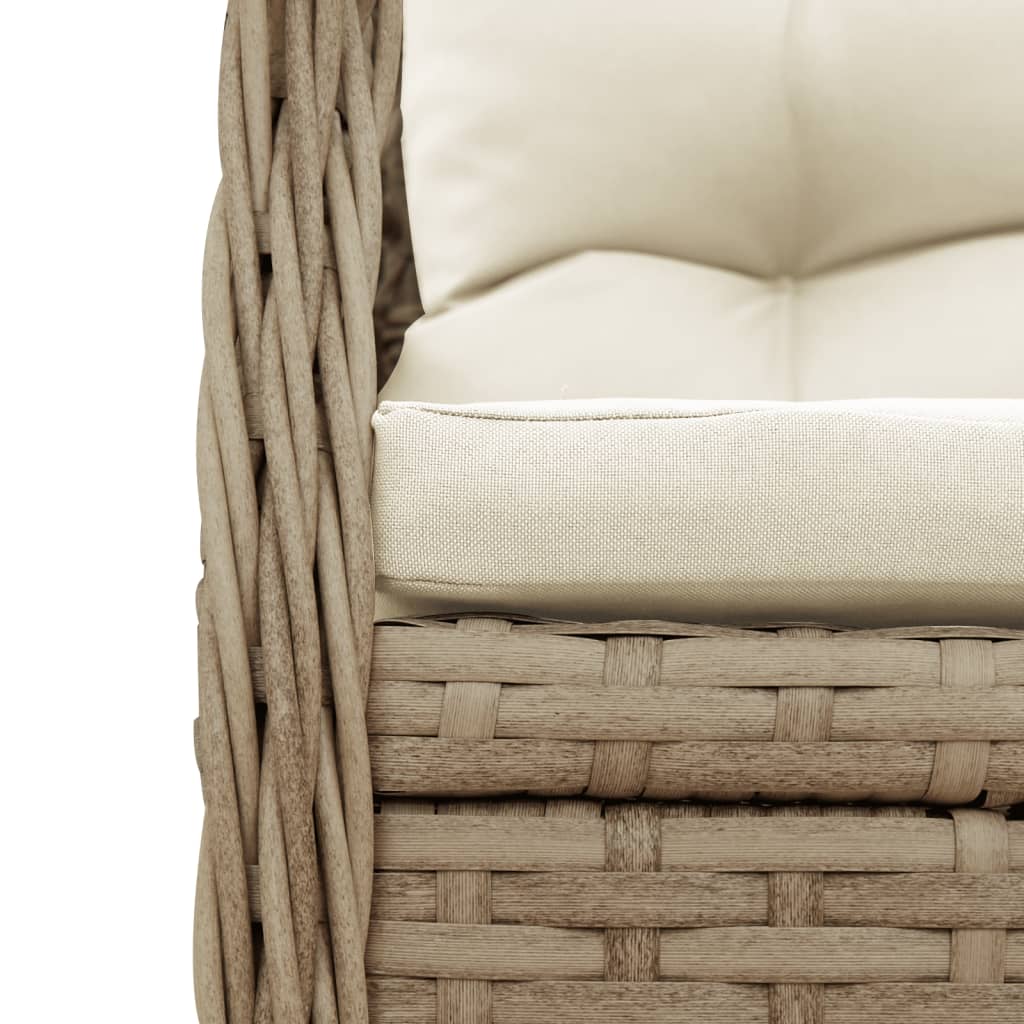 7-delige Tuinset met kussens poly rattan beige is nu te koop bij PeponiXL, paradijselijk wonen!