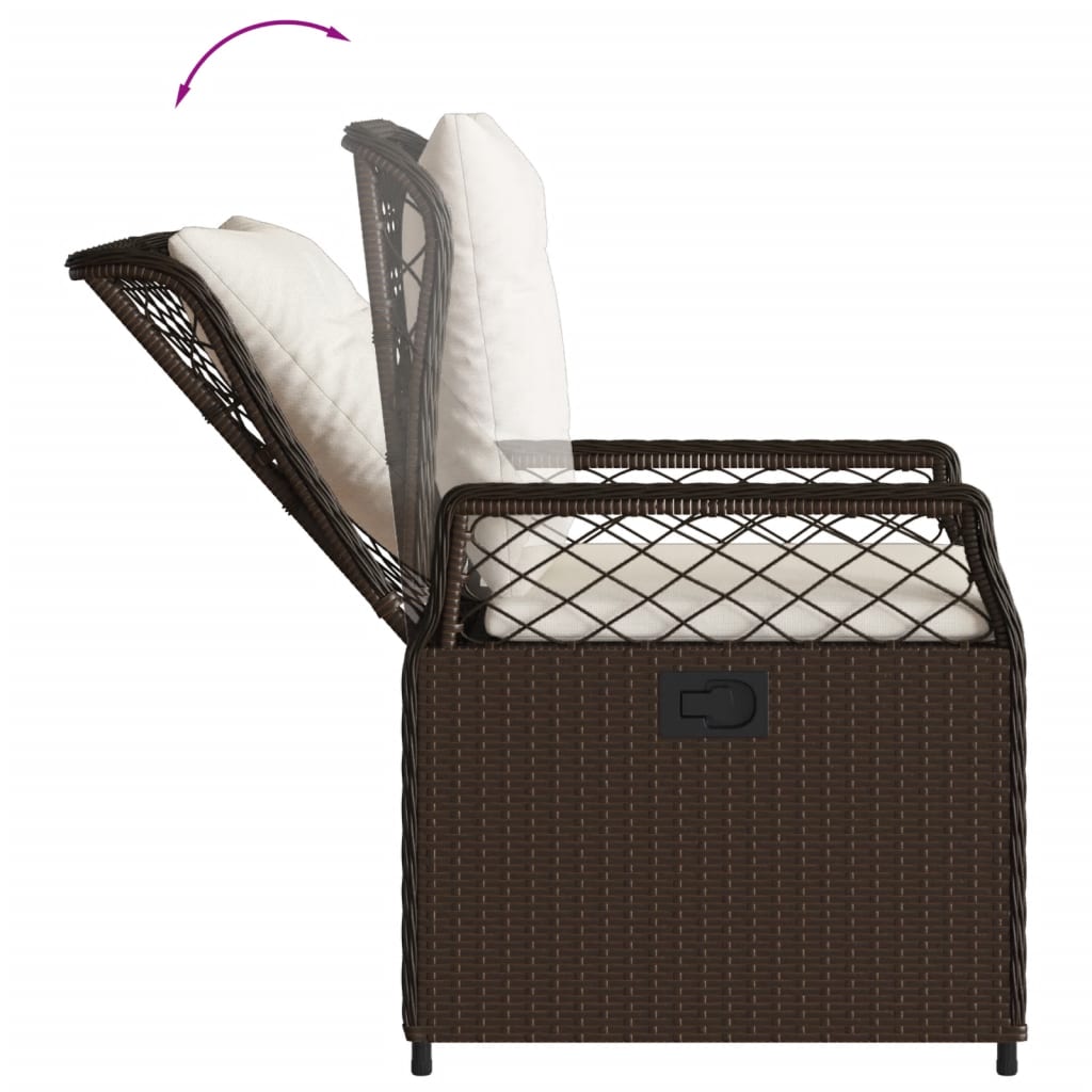 5-delige Tuinset met kussens poly rattan bruin is nu te koop bij PeponiXL, paradijselijk wonen!