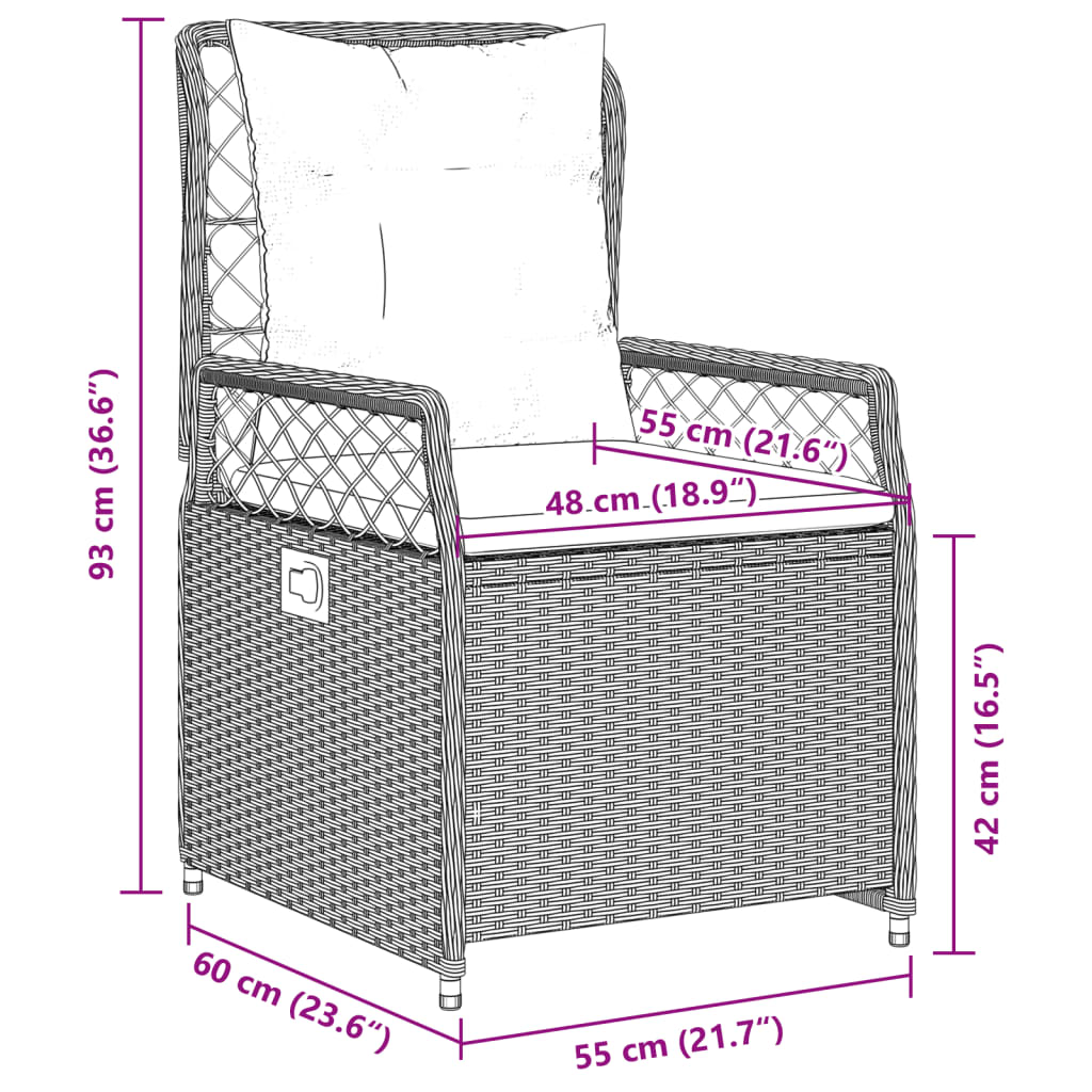 7-delige Tuinset met kussens poly rattan bruin is nu te koop bij PeponiXL, paradijselijk wonen!