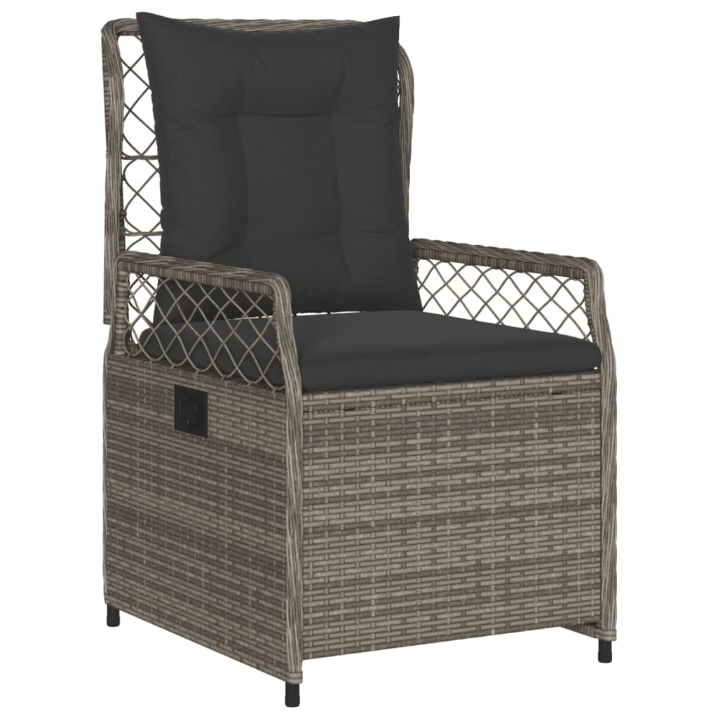 3-delige Tuinset met kussens poly rattan grijs is nu te koop bij PeponiXL, paradijselijk wonen!