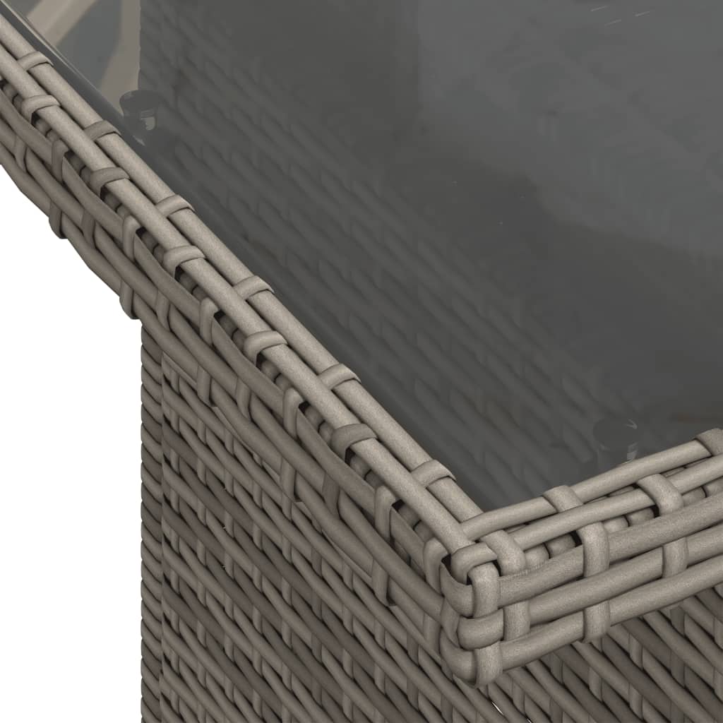 8-delige Loungeset met kussens poly rattan grijs is nu te koop bij PeponiXL, paradijselijk wonen!