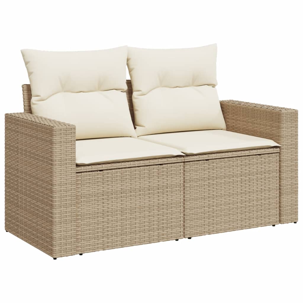8-delige Loungeset met kussens poly rattan beige is nu te koop bij PeponiXL, paradijselijk wonen!