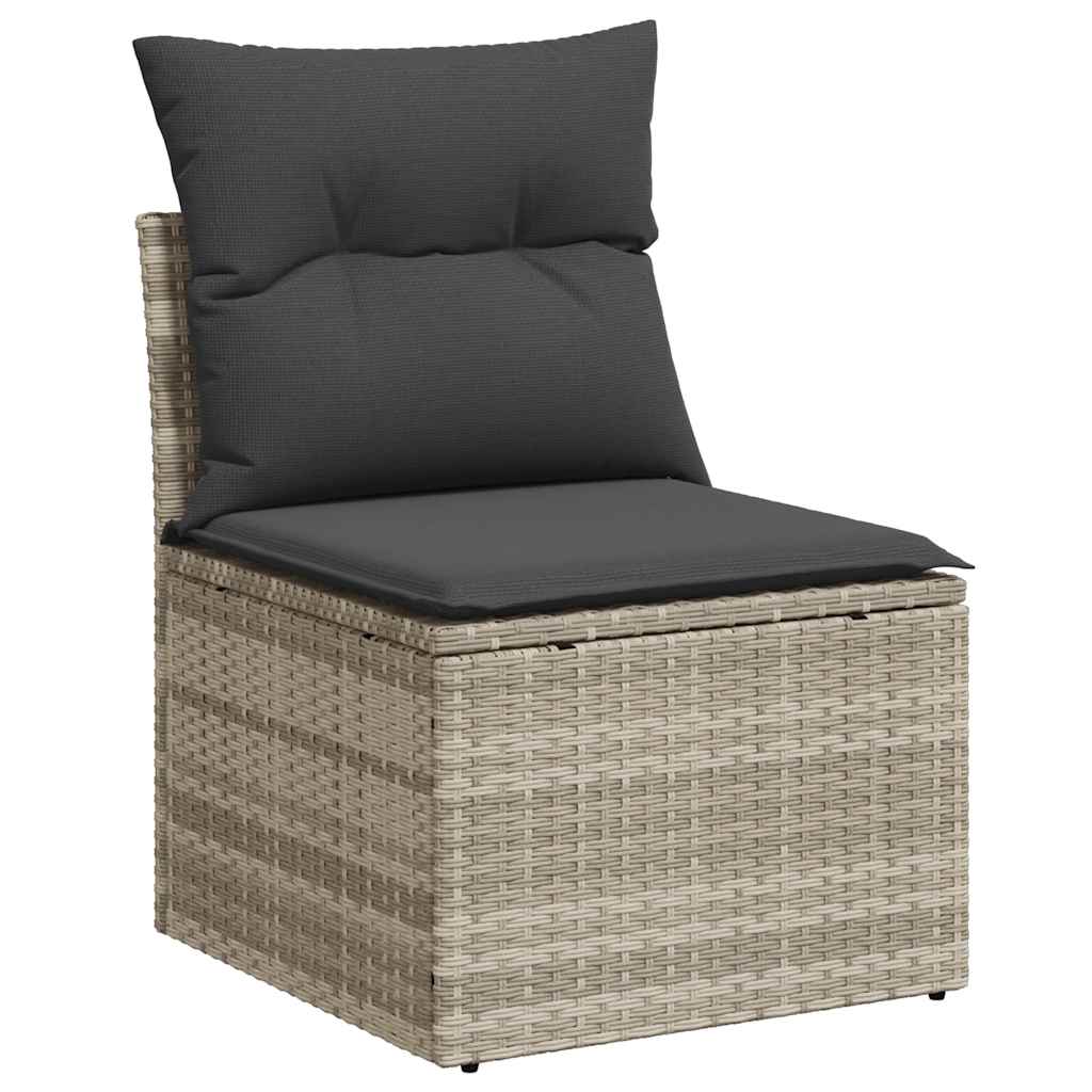 8-delige Loungeset met kussens poly rattan lichtgrijs is nu te koop bij PeponiXL, paradijselijk wonen!