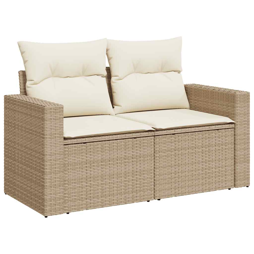 9-delige Loungeset met kussens poly rattan beige is nu te koop bij PeponiXL, paradijselijk wonen!