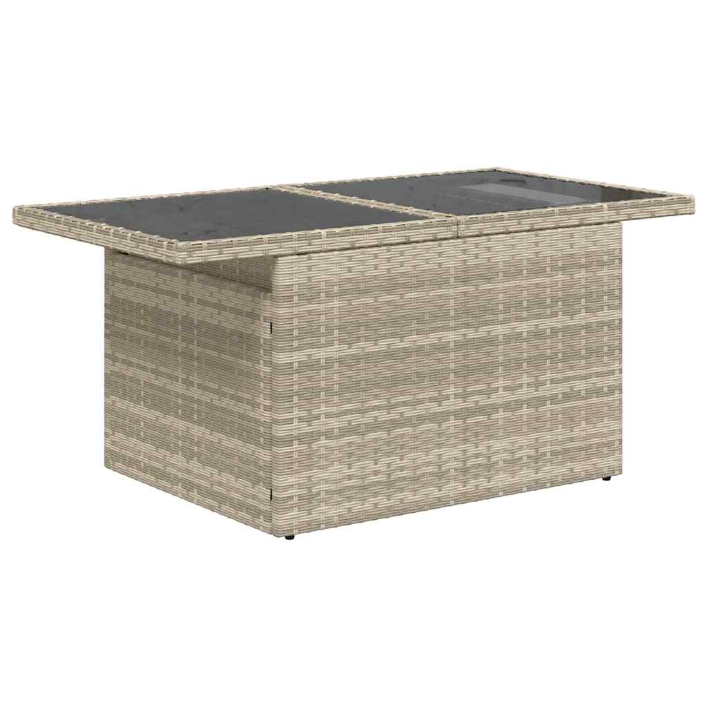 9-delige Loungeset met kussens poly rattan lichtgrijs is nu te koop bij PeponiXL, paradijselijk wonen!
