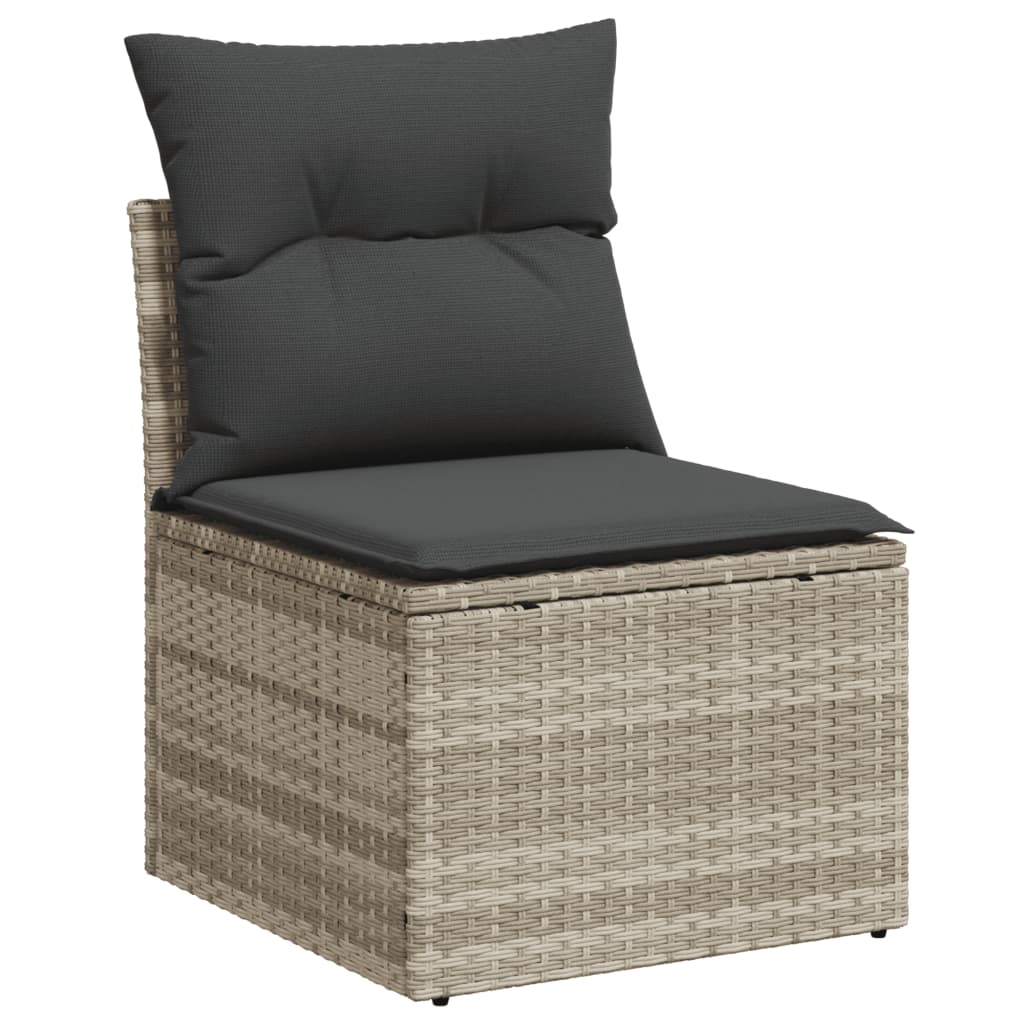 5-delige Loungeset met kussens poly rattan lichtgrijs is nu te koop bij PeponiXL, paradijselijk wonen!