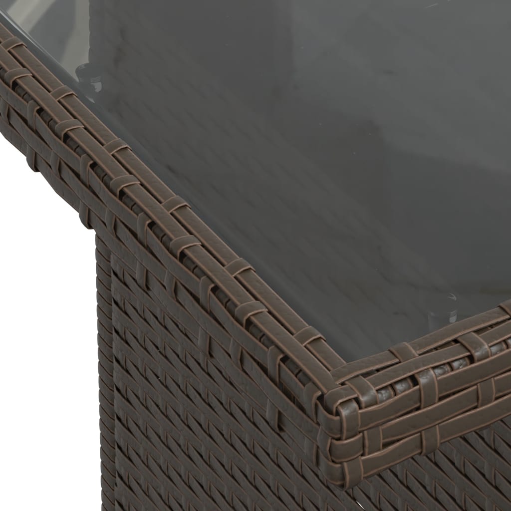 7-delige Loungeset met kussens poly rattan bruin is nu te koop bij PeponiXL, paradijselijk wonen!