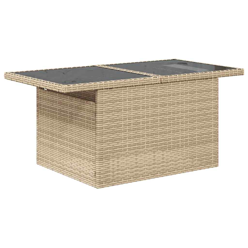 7-delige Loungeset met kussens poly rattan beige is nu te koop bij PeponiXL, paradijselijk wonen!