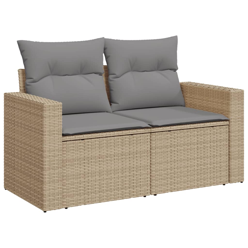 7-delige Loungeset met kussens poly rattan beige is nu te koop bij PeponiXL, paradijselijk wonen!