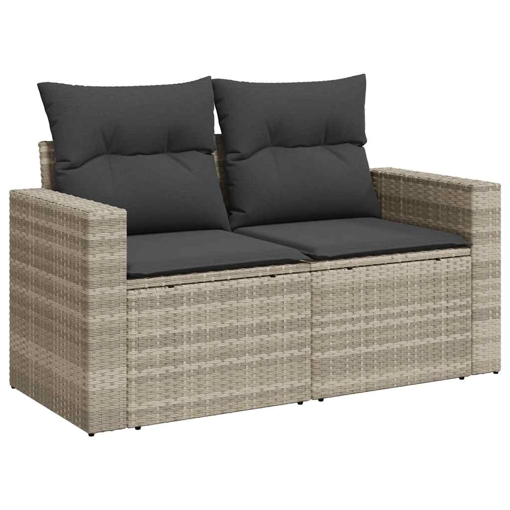 8-delige Loungeset met kussens poly rattan lichtgrijs is nu te koop bij PeponiXL, paradijselijk wonen!