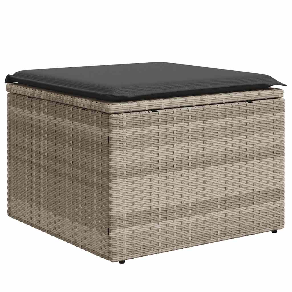 8-delige Loungeset met kussens poly rattan lichtgrijs is nu te koop bij PeponiXL, paradijselijk wonen!