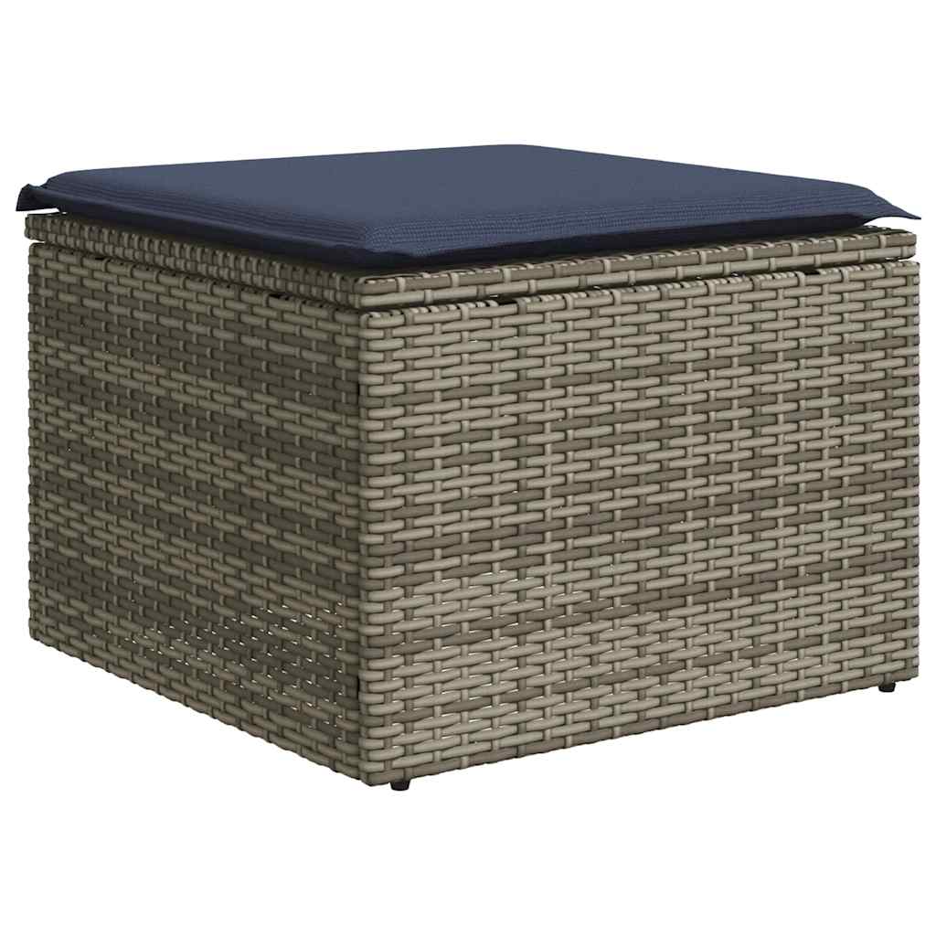 8-delige tuinbankset met kussens, grijs polyrotan is nu te koop bij PeponiXL, paradijselijk wonen!