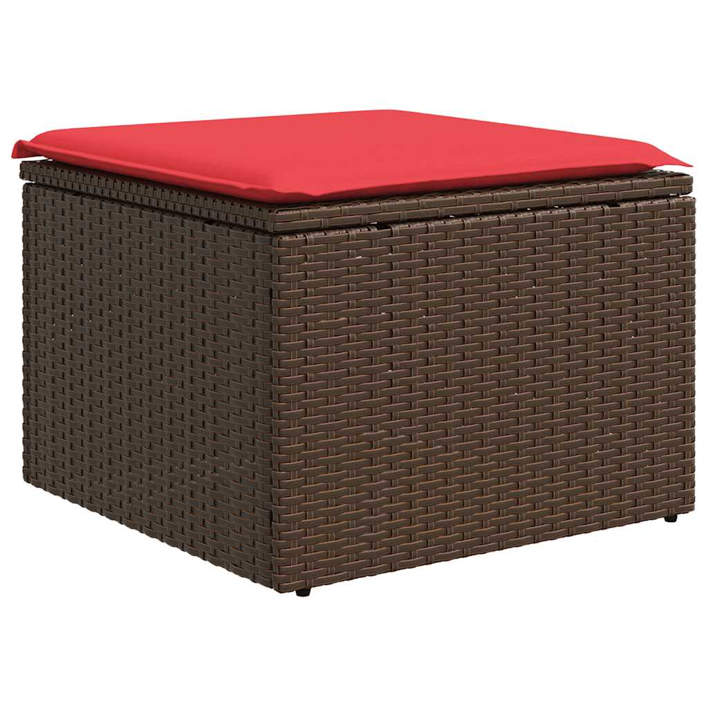 8-delige tuinbankset met kussens, bruin polyrotan is nu te koop bij PeponiXL, paradijselijk wonen!