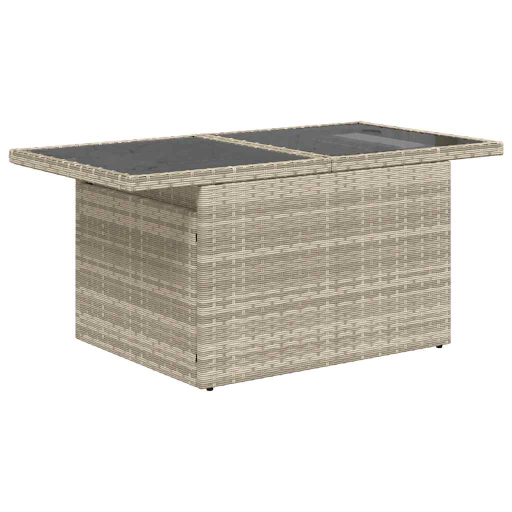 11-delige Loungeset met kussens poly rattan lichtgrijs is nu te koop bij PeponiXL, paradijselijk wonen!