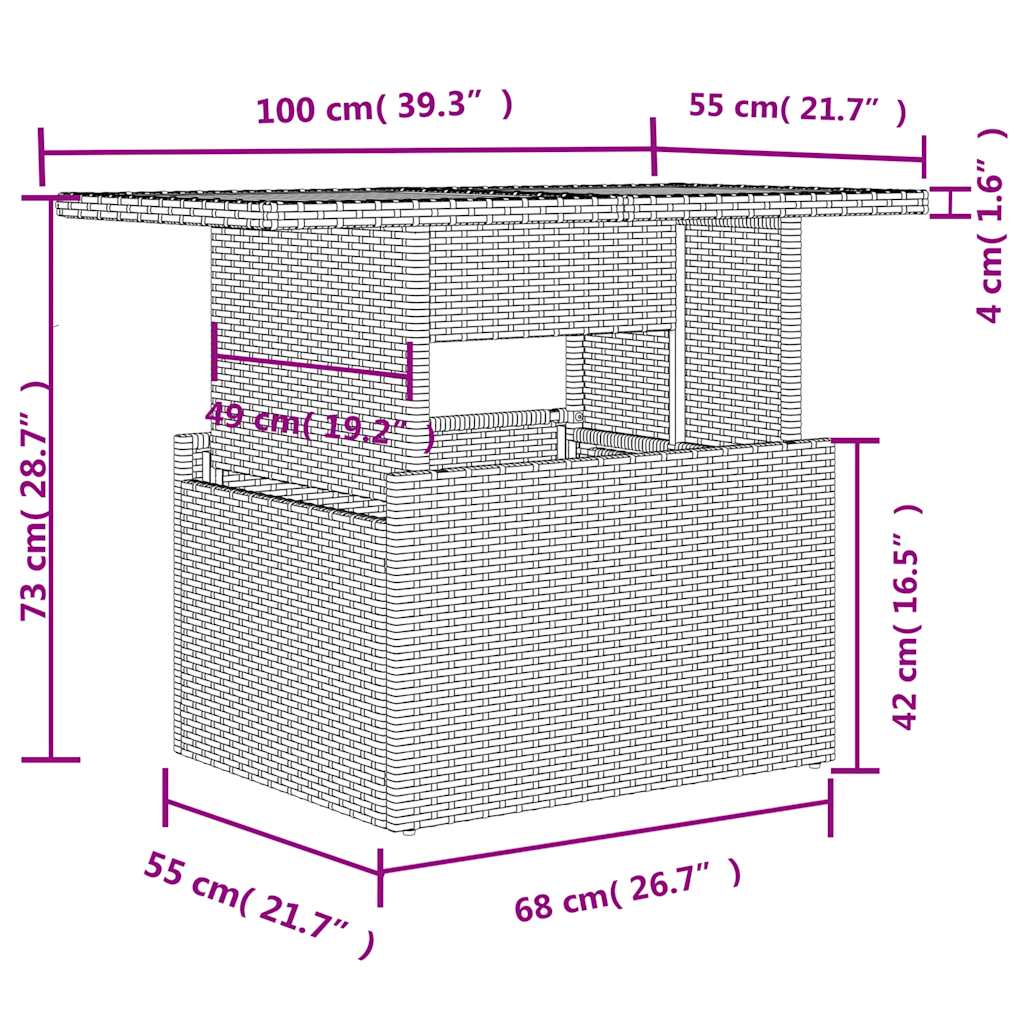 11-delige tuinbankset met kussens, bruin polyrotan is nu te koop bij PeponiXL, paradijselijk wonen!