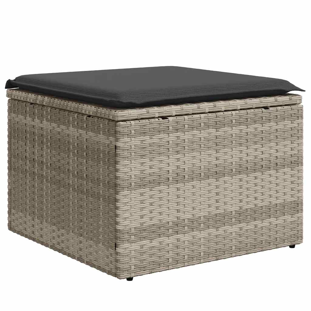8-delige Loungeset met kussens poly rattan lichtgrijs is nu te koop bij PeponiXL, paradijselijk wonen!