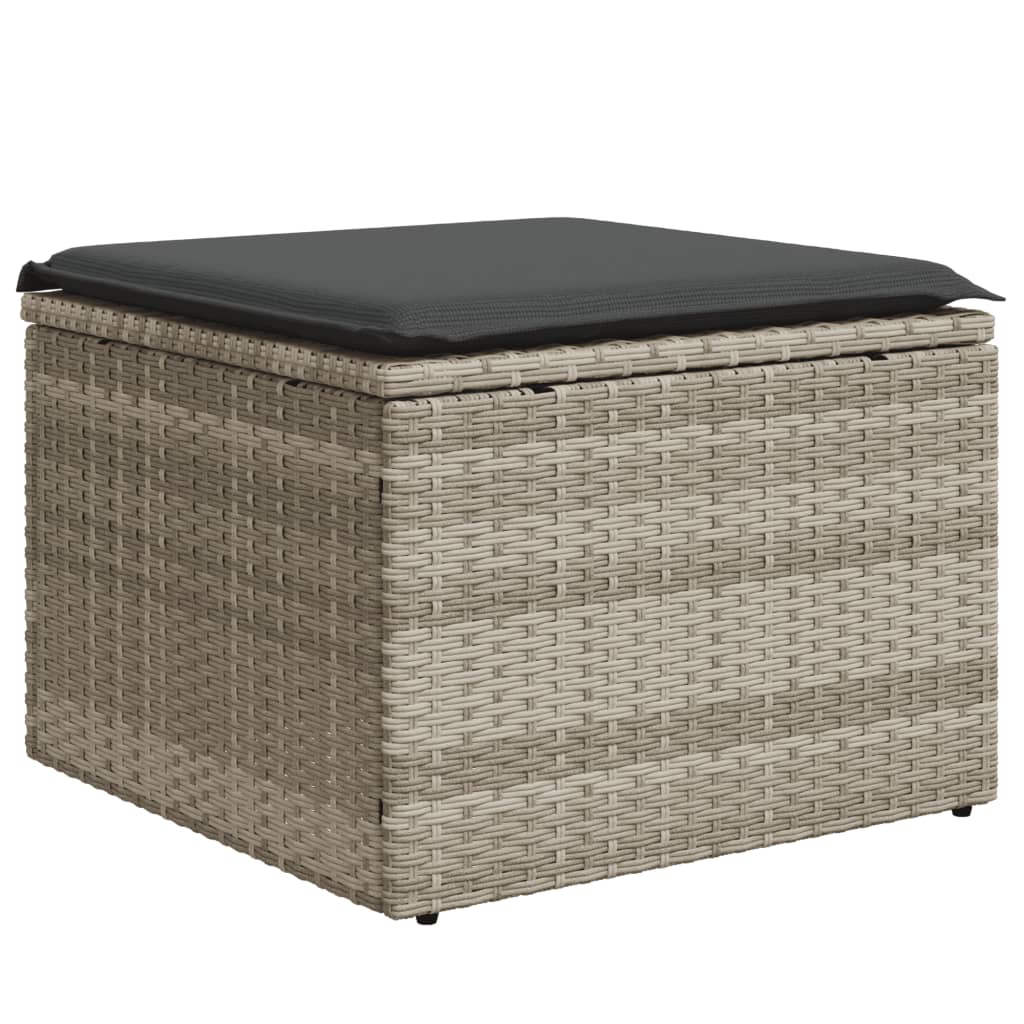 6-delige Loungeset met kussens poly rattan lichtgrijs is nu te koop bij PeponiXL, paradijselijk wonen!