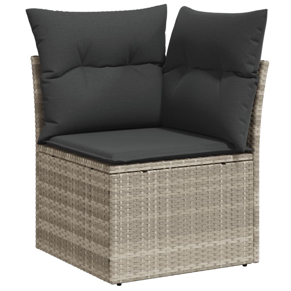 6-delige Loungeset met kussens poly rattan lichtgrijs is nu te koop bij PeponiXL, paradijselijk wonen!