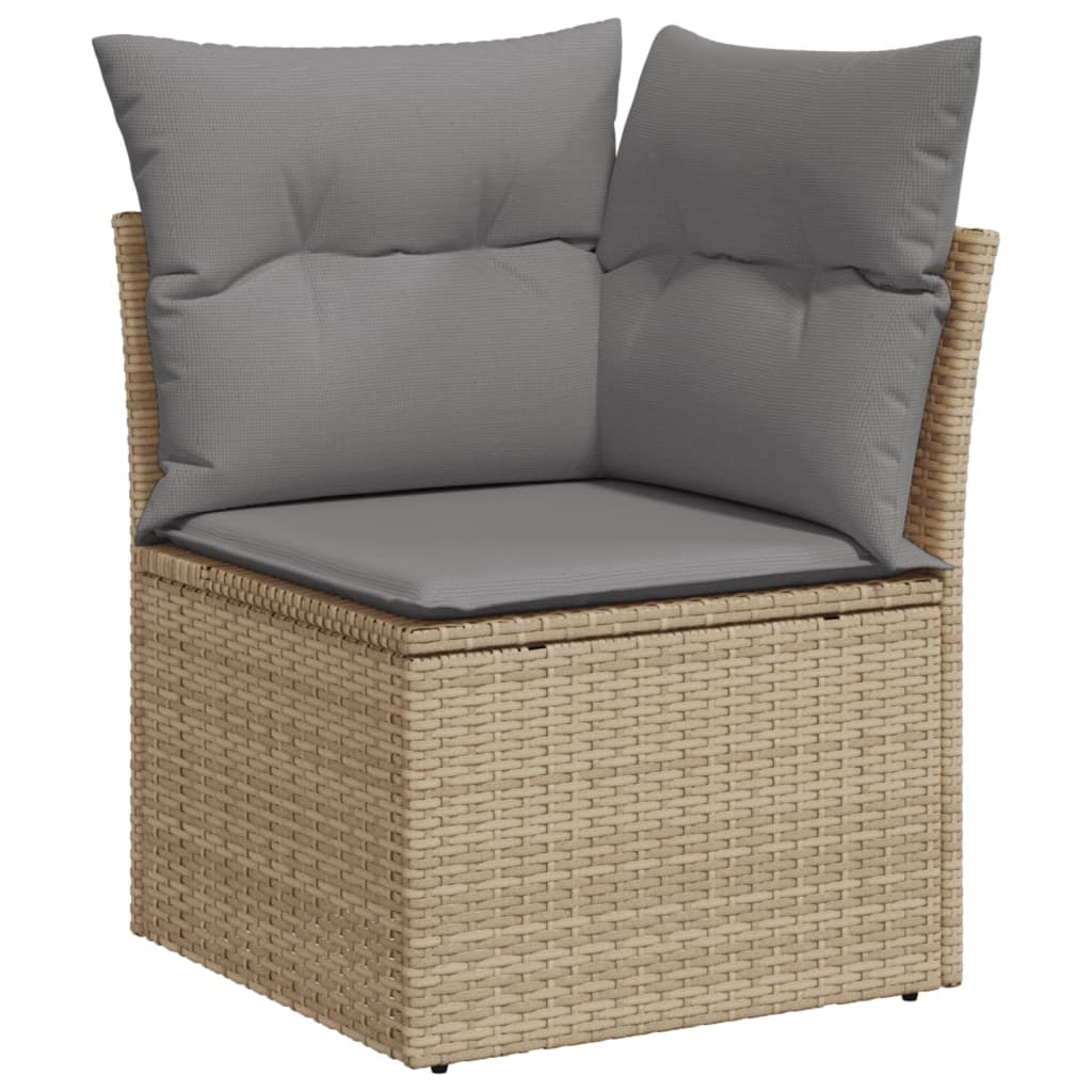 7-delige Loungeset met kussens poly rattan beige is nu te koop bij PeponiXL, paradijselijk wonen!