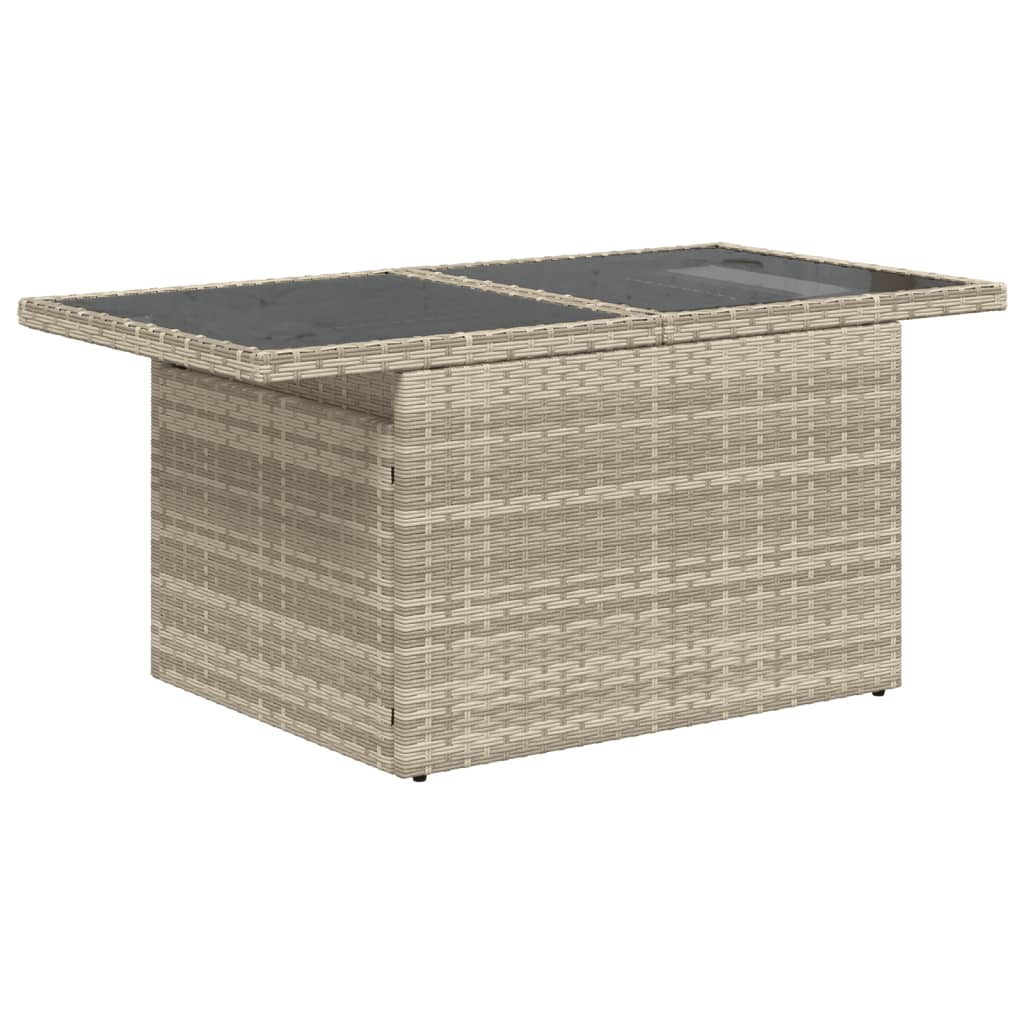7-delige Loungeset met kussens poly rattan lichtgrijs is nu te koop bij PeponiXL, paradijselijk wonen!