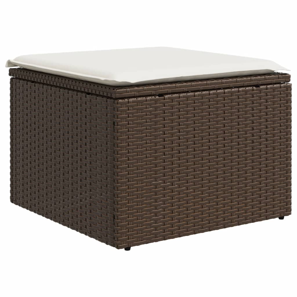 9-delige Loungeset met kussens poly rattan bruin is nu te koop bij PeponiXL, paradijselijk wonen!