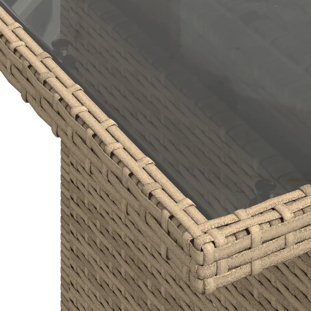 7-delige Loungeset met kussens poly rattan beige is nu te koop bij PeponiXL, paradijselijk wonen!