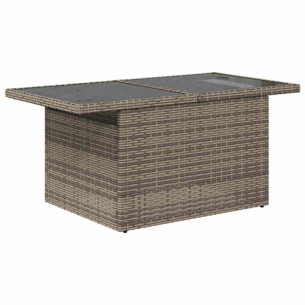 9-delige tuinbankset met kussens, grijs polyrotan is nu te koop bij PeponiXL, paradijselijk wonen!