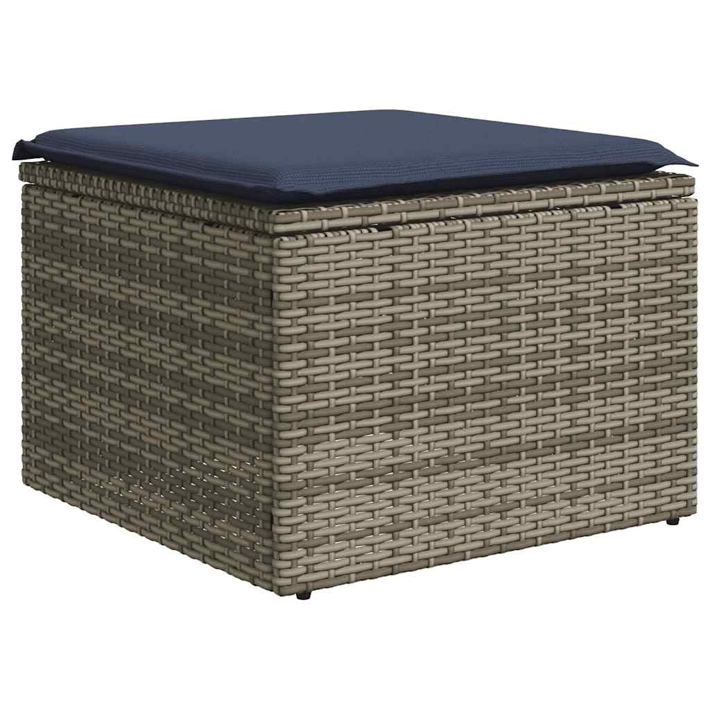 7-delige tuinbankset met kussens, grijs polyrotan is nu te koop bij PeponiXL, paradijselijk wonen!