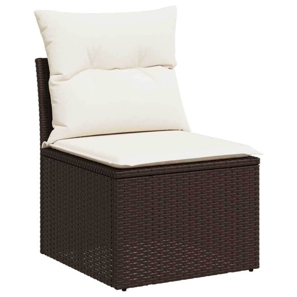 8-delige Loungeset met kussens poly rattan bruin is nu te koop bij PeponiXL, paradijselijk wonen!