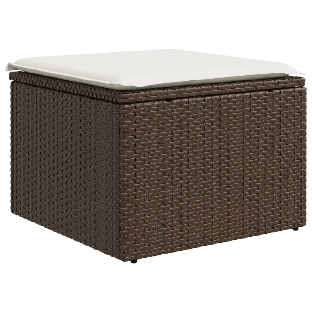 9-delige Loungeset met kussens poly rattan bruin is nu te koop bij PeponiXL, paradijselijk wonen!