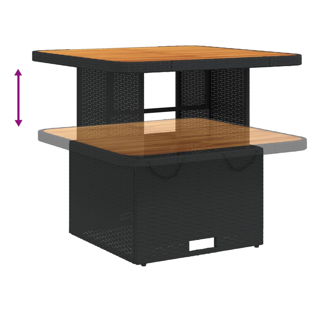 2-delige Loungeset met kussens poly rattan zwart is nu te koop bij PeponiXL, paradijselijk wonen!