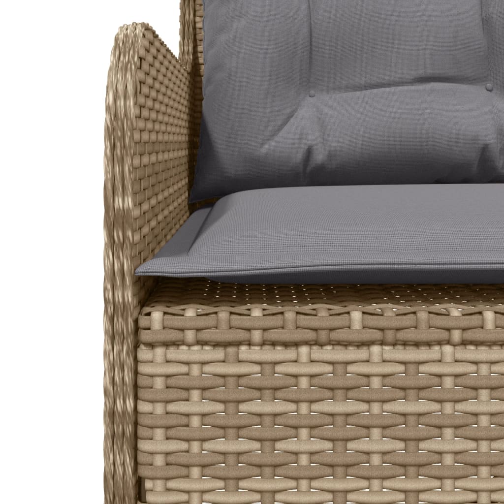 2-delige Loungeset met kussens poly rattan beige is nu te koop bij PeponiXL, paradijselijk wonen!