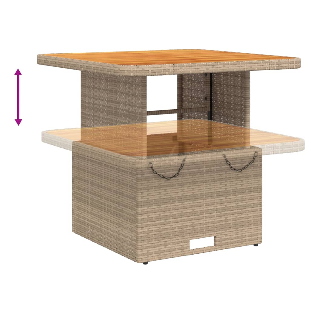2-delige Loungeset met kussens poly rattan beige is nu te koop bij PeponiXL, paradijselijk wonen!