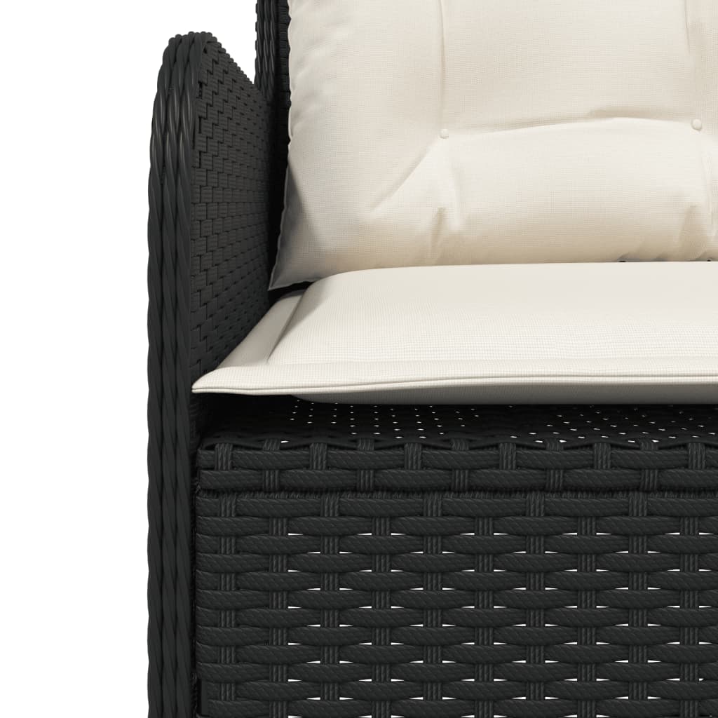 2-delige Loungeset met kussens poly rattan zwart is nu te koop bij PeponiXL, paradijselijk wonen!