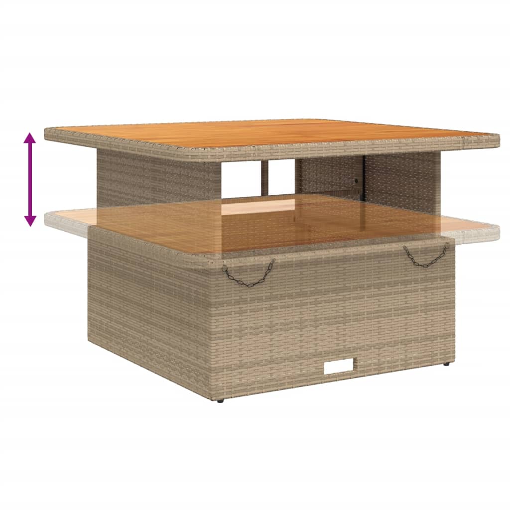2-delige Loungeset met kussens poly rattan beige is nu te koop bij PeponiXL, paradijselijk wonen!