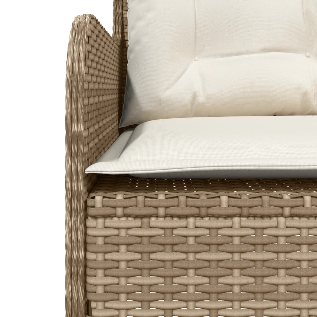 2-delige Loungeset met kussens poly rattan beige is nu te koop bij PeponiXL, paradijselijk wonen!