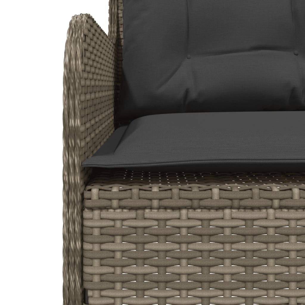 2-delige Loungeset met kussens poly rattan grijs is nu te koop bij PeponiXL, paradijselijk wonen!