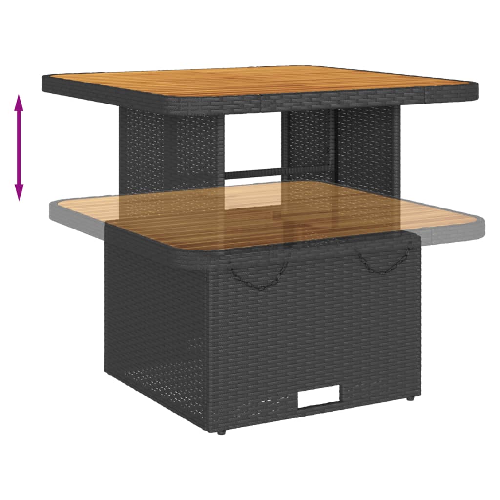 3-delige Loungeset met kussens poly rattan zwart is nu te koop bij PeponiXL, paradijselijk wonen!