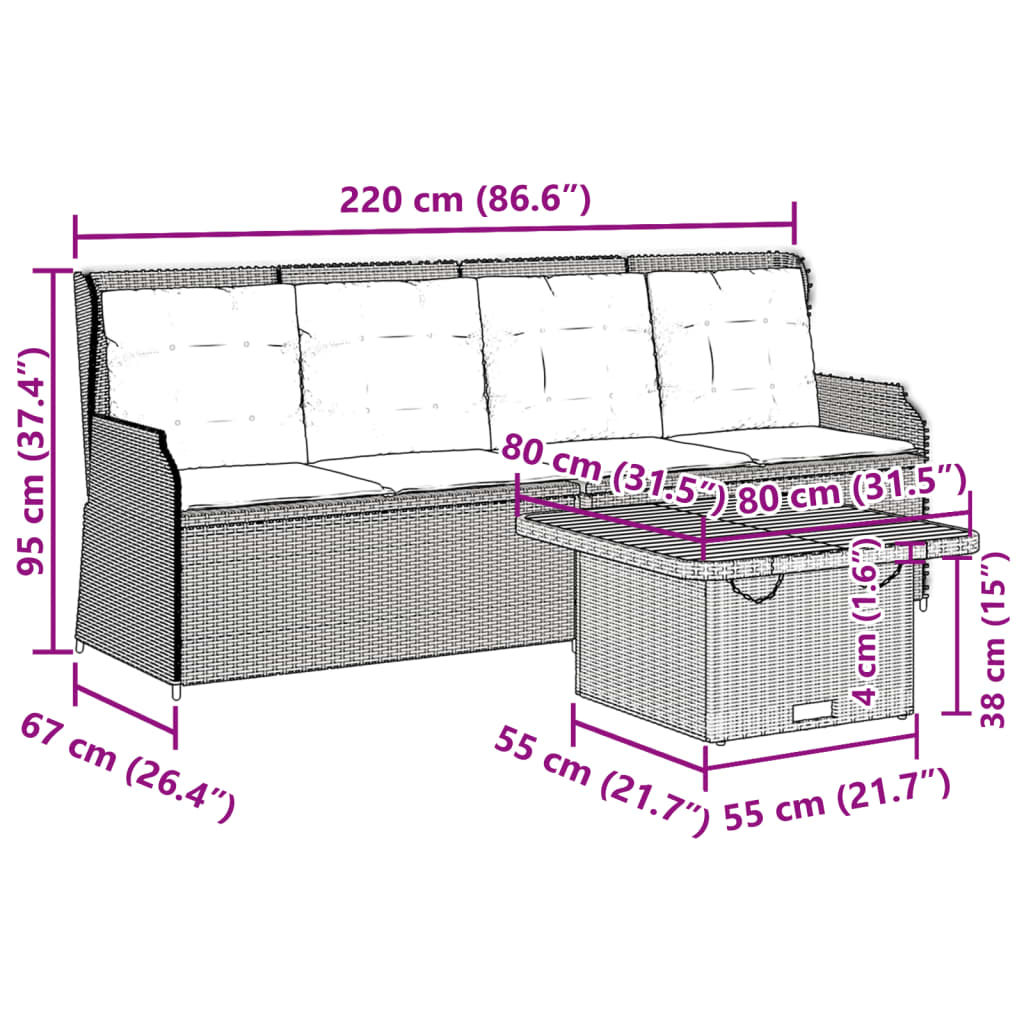 3-delige Loungeset met kussens poly rattan zwart is nu te koop bij PeponiXL, paradijselijk wonen!