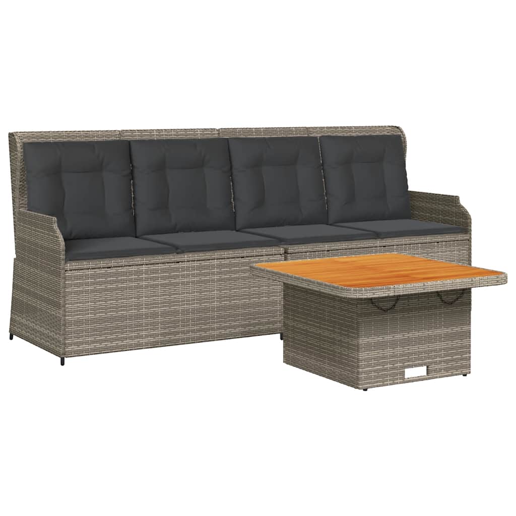 3-delige Loungeset met kussens poly rattan grijs is nu te koop bij PeponiXL, paradijselijk wonen!